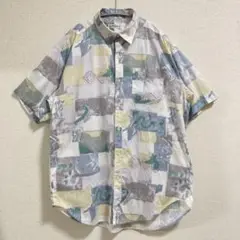 ☆絶対お得!!大大大特価セール☆状態良好☆ 古着 総柄 半袖シャツ