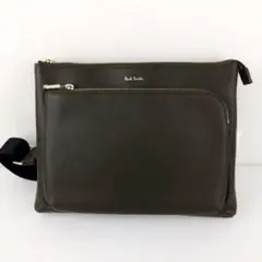 新品 Paul Smith ポールスミス カーキ ソフトレザー ショルダーバッグ