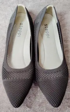 【3480】steppi ステッピ フラットシューズ チャコール 25cm
