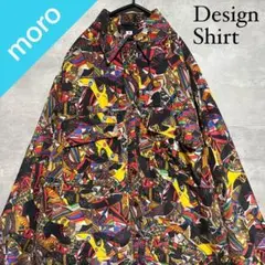No.1135 VINTAGE ヴィンテージ 古着 総柄シャツ 長袖シャツ 派手