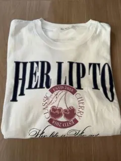 Her lip to Classic Cherry Tee