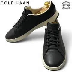 完売品◎本革【COLE HAAN】グランドプロ レザースニーカー 黒 27㎝