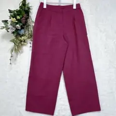 【ナチュラルビューティベーシック】ピンク ワイドパンツ カジュアル M 1489