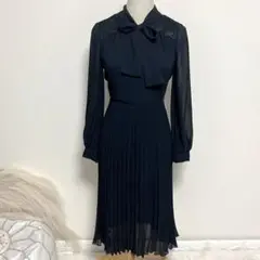 東京ソワール ブラックフォーマル プリーツワンピース 喪服 礼服 9号