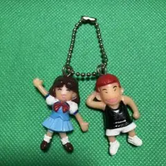 スラムダンク キーホルダー☆花道＆晴子☆桜木君可愛い頭！天才風坊主頭です！
