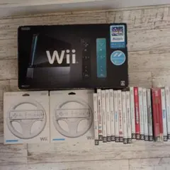 Wii本体セット 黒色 + ゲームソフト多数