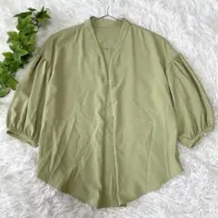 【美品】SISVEILのスキッパーシャツ　5分袖