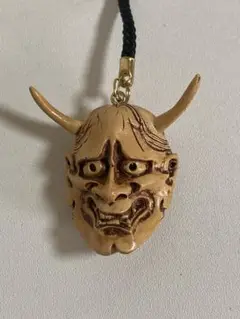 【新品未使用】　カプセルＱ　能面ストラップ