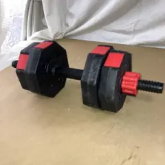 可変式ダンベル 約7Kg 黒/赤