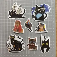 猫　シール　8枚　ねこ　にゃんこ　かわいい　ステッカー　まとめ売り　②