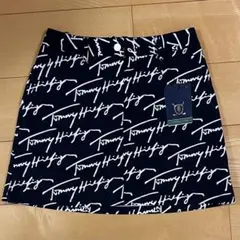 Tommy Hilfiger ロゴプリント スカート ネイビー