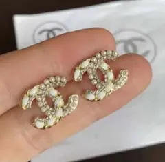 A379 CHANEL ヴィンテージ チャーム ピアス ココマーク