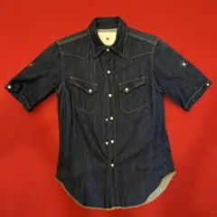 marka　マーカ　デニム　半袖シャツ　日本製　USED品
