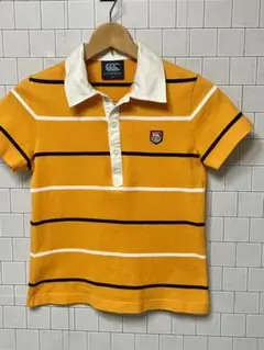 Canterbury カンタベリー 半袖 ポロシャツ オレンジ系 ボーダー