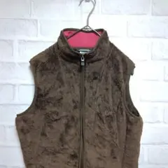 美品 NORTH FACE フリースベスト もこもこ 茶色 ノースフェイス