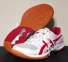 ASICS GEL-ROCKET 8 ホワイト/レッド 25.5cm