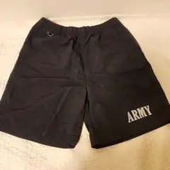 ARMYプリント 黒 ハーフパンツ 未使用品