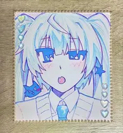 手描きイラスト 原画 色紙 萌え絵
