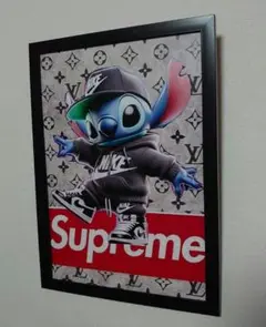 Supreme NIKEポスターフレーム付き壁掛けパロディA4サイズ
