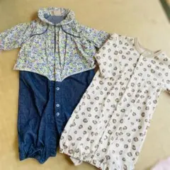 新生児 ロンパース 長袖 春 秋 冬 プティマイン 西松屋 50 60サイズ