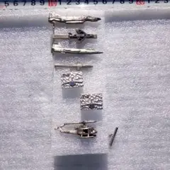 ネクタイピン、航空機、自衛隊機、珍品、カフスボタン、