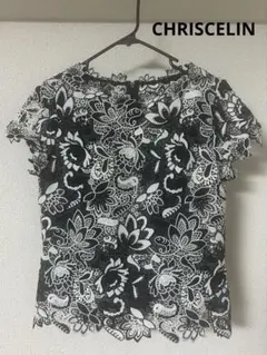 CHRISCELIN 花柄レース半袖トップス