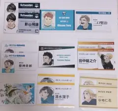 ハイキュー　ファンパーク　名刺カード　影山及川岩泉二口西谷田中昼神清水谷地