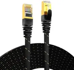 ❤️超高速❤️LANケーブル AMPCOM 黒 1m CAT7 10Gbps対応✨