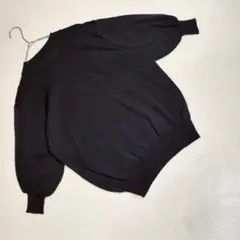美品★ITEMS URBAN RESEARCH ニット ドロップショルダー 黒