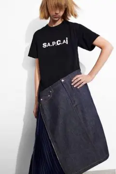 ♡sacai × A.P.C.♡サイドプリーツデニムスカート♡