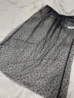 新品タグなし　アメリカンホリック　ドット柄レーススカート　巻き　重ね着　フリー