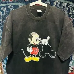 ハゲてるミッキー Tシャツ 半袖 ティーシャツ 黒 可愛い 攻め