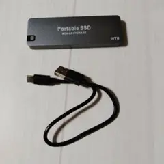 外付けSSD 16TB USBケーブル付き　超小型　グレー