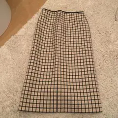 ロングチェックタイトスカート