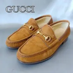 GUCCI グッチ ビットローファー スエード キャメル