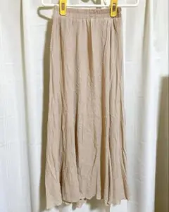 シフォンロングスカート ベージュ