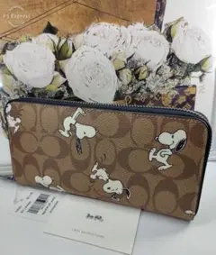 ■未使用⏹️COACH コーチ 4327 長財布 スヌーピー コラボ
