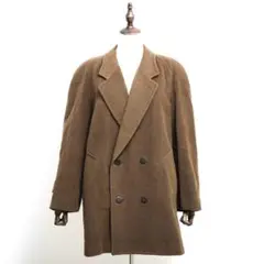 ジバンシィ コート ダブルジャケット ビッグサイズ ウール 80年代 ブラウン