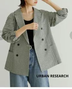 URBAN RESEARCH　サッカーチェックダブルブレストジャケット