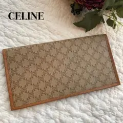 ほぼ未使用✨CELINE セリーヌ 白マカダム トリオンフ 札入れ 長財布