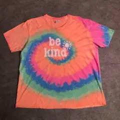 【ヴィンテージ】ダイダイ柄 プリントTシャツ ZSM4 古着 ピンク系