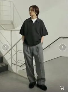 crepuscule Light Moss Stitch Polo サイズS