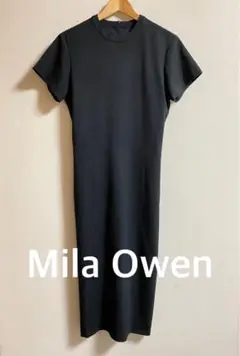 Mila Owen ミラオーウェン　ブラック 半袖ワンピース　ロングワンピース