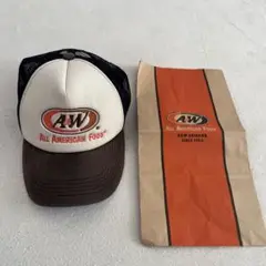 A&W メッシュキャップ　ブラック　黒　沖縄
