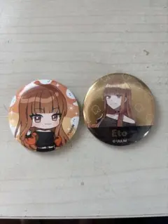 EtoとRunaのピンバッジ・カードセット・初期ブロマイド