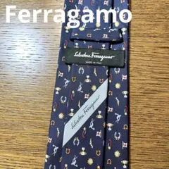 【美品】Salvatore Ferragamo フェラガモ ネクタイ