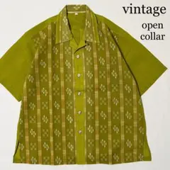 vintage アートデザイン オープンカラーシャツ 柄シャツ モード レトロ