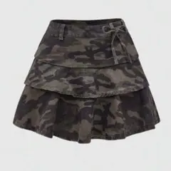 SHEIN ROMWE 迷彩 ミリタリー ミニスカート