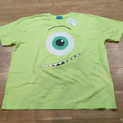 ディズニー　マイク・ワゾウスキ Tシャツ ライムグリーン　ML
