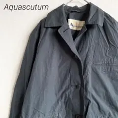 Aquascutum ジャンパー ポケット付き ロゴ刺繍 ゆったり シンプル